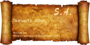 Surugli Alex névjegykártya